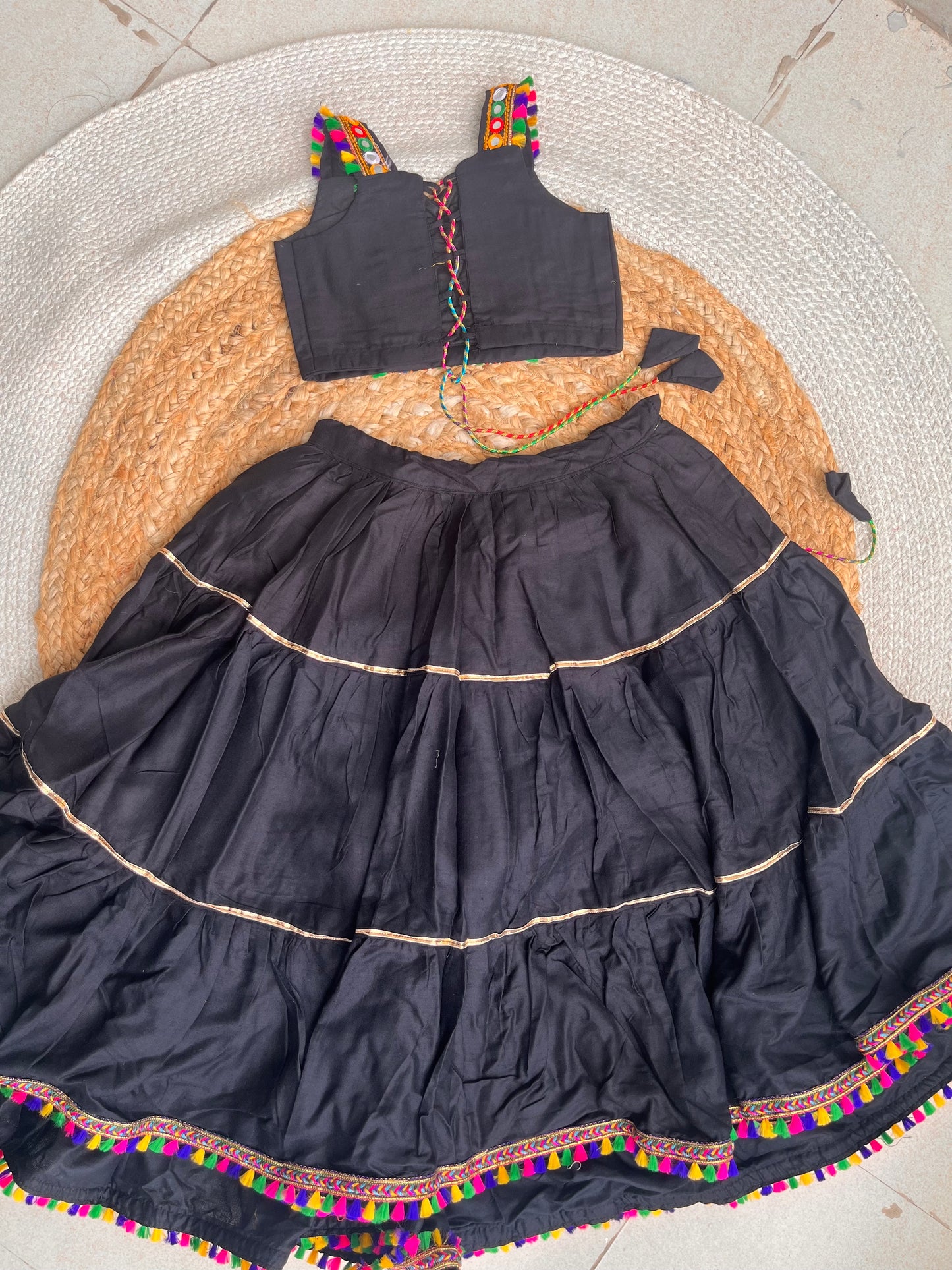 Chaniya Choli -(Black) with dupatta