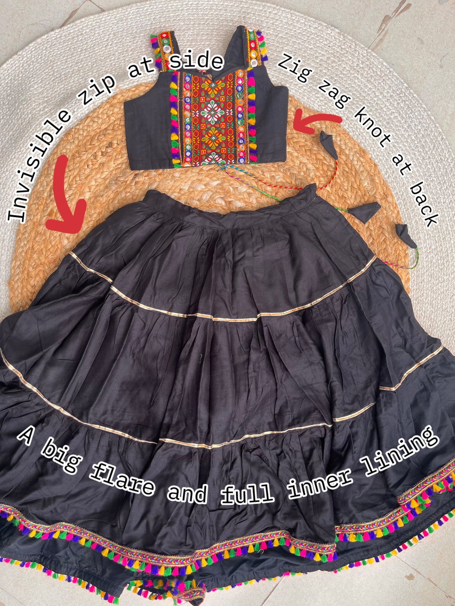 Chaniya Choli -(Black) with dupatta