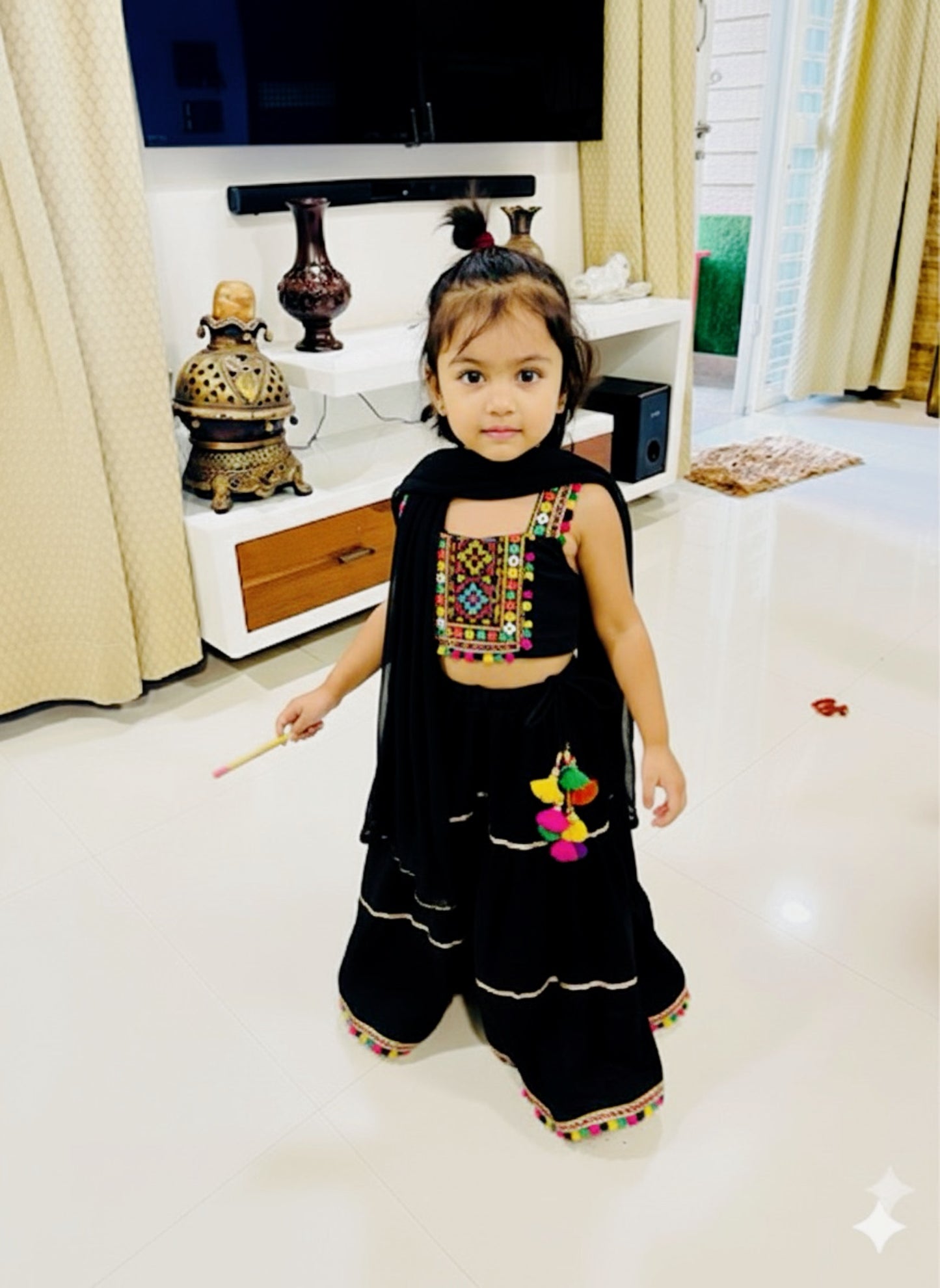 Chaniya Choli -(Black) with dupatta