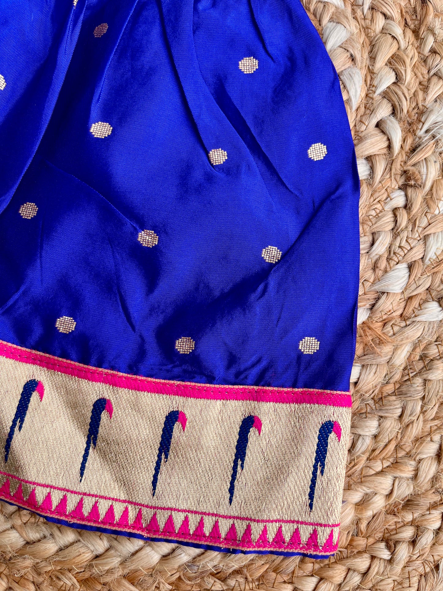 Blue butti paithni frock
