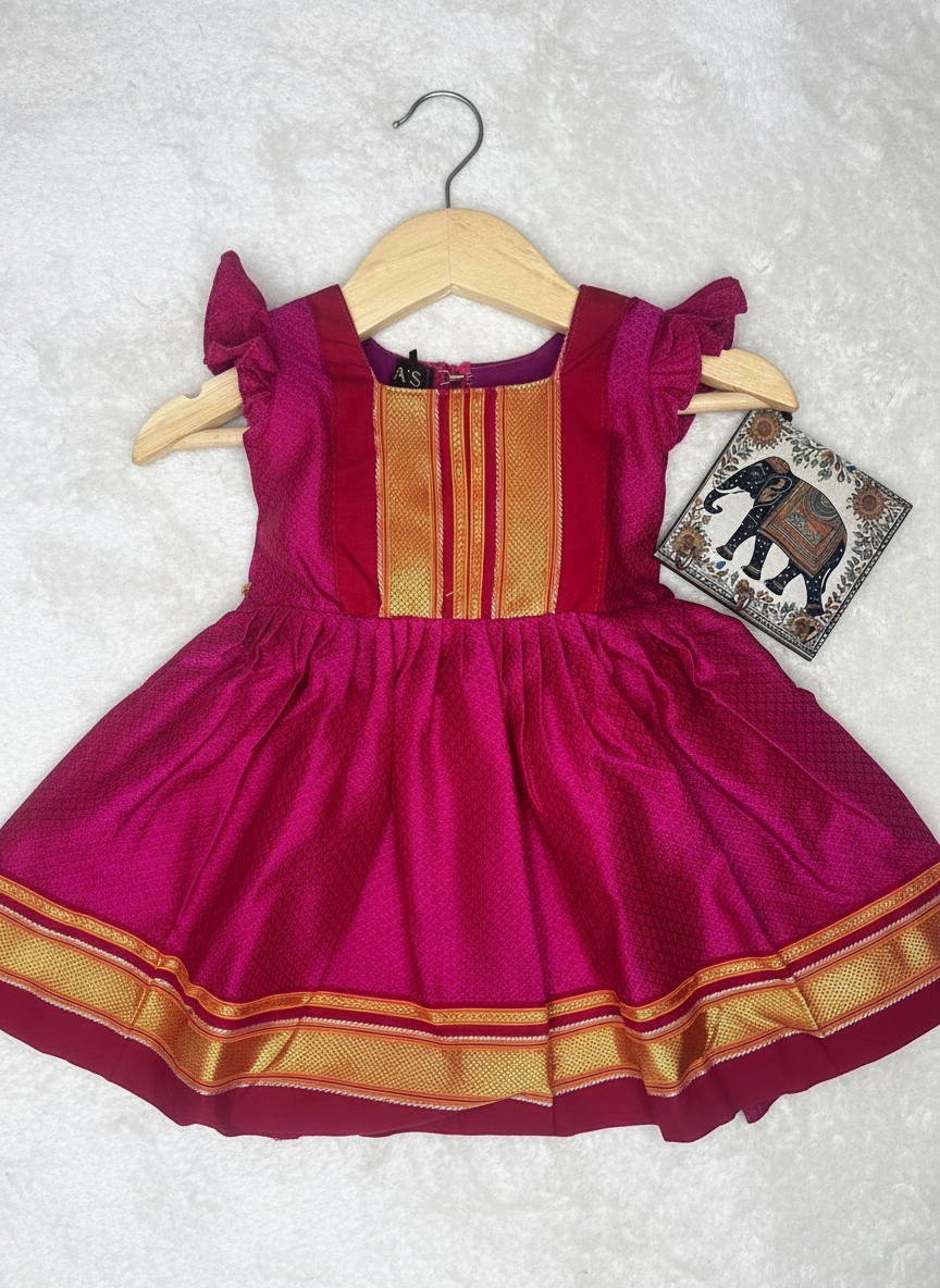 Maharani Khan Frock - Pink