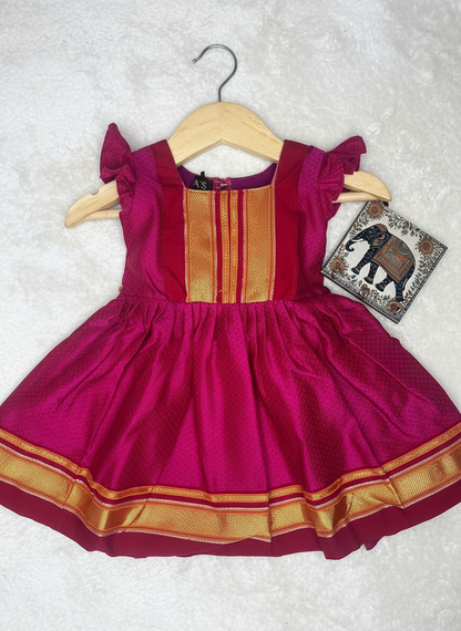 Maharani Khan Frock - Pink