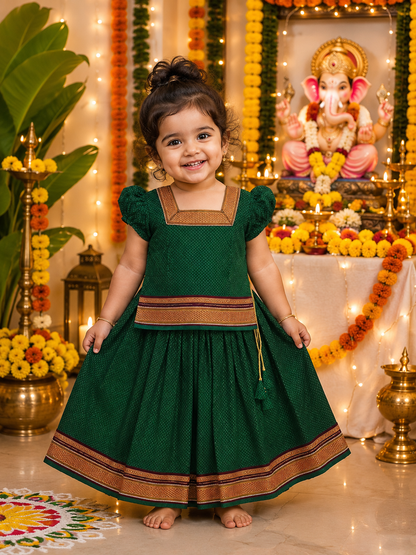 Classic Khan Parkar Polka Green