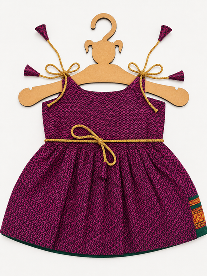 Easy Knot Newborn Khan Frock - Purple
