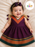 Easy Knot Newborn Khan Frock - Purple