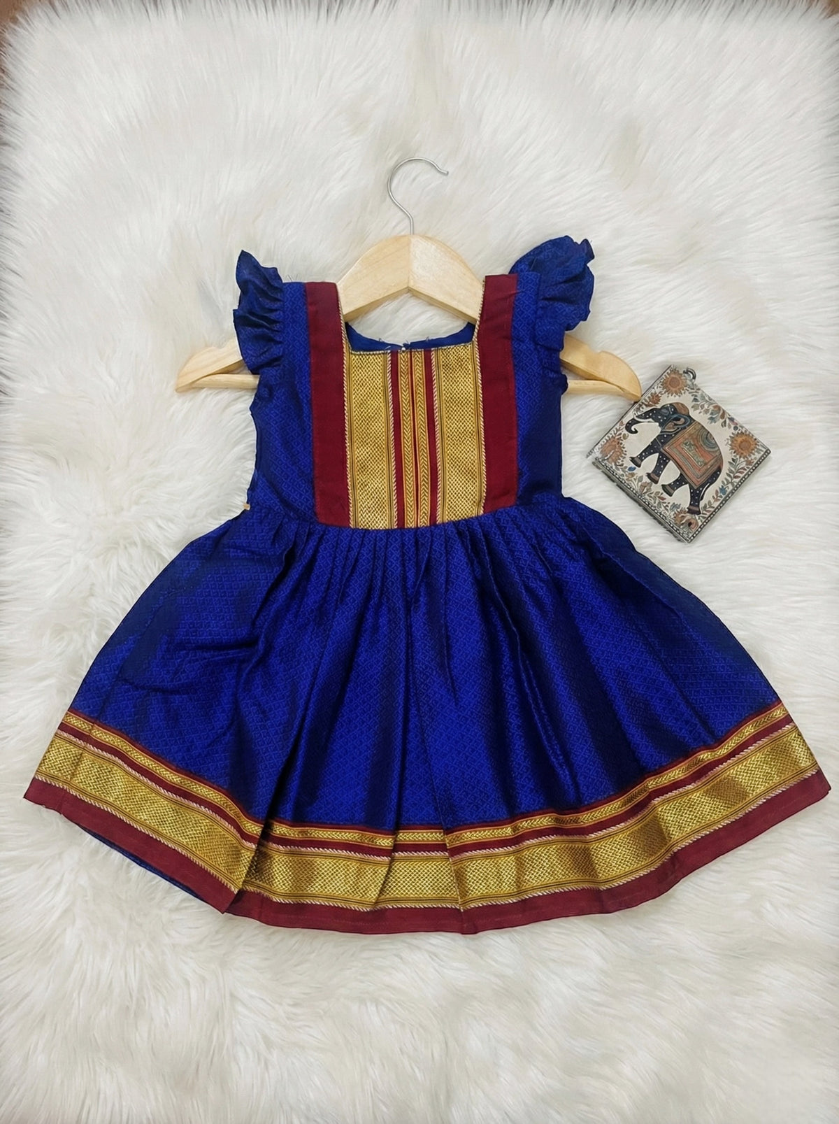 Maharani Khan Frock - Blue