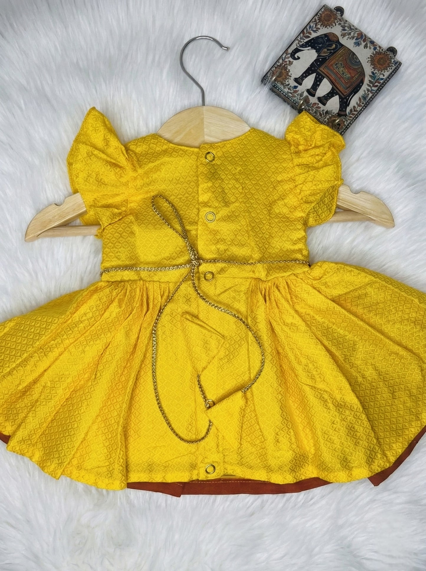 Classic Khan Frock -Yellow