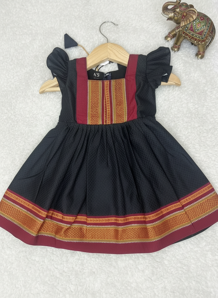 Maharani Khan Frock - Black