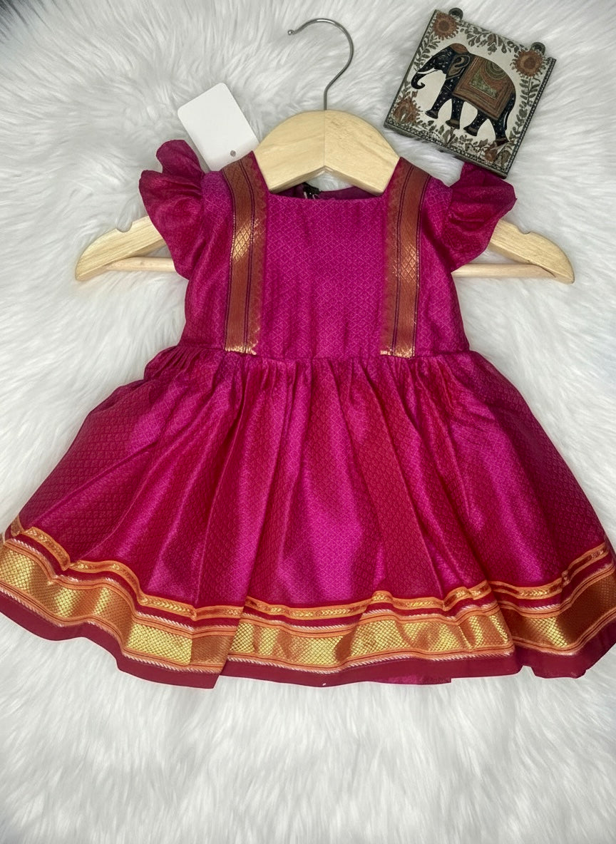 Classic Khan Frock -Pink