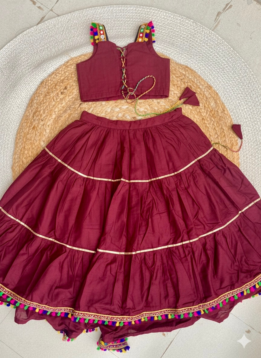 Chaniya Choli -(Maroon) with dupatta