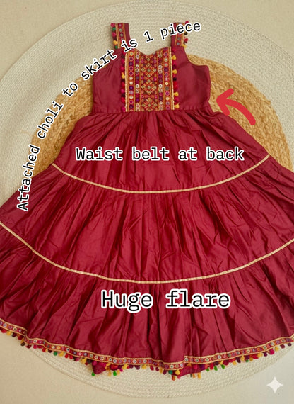 Zen Boho one piece - Maroon with dupatta