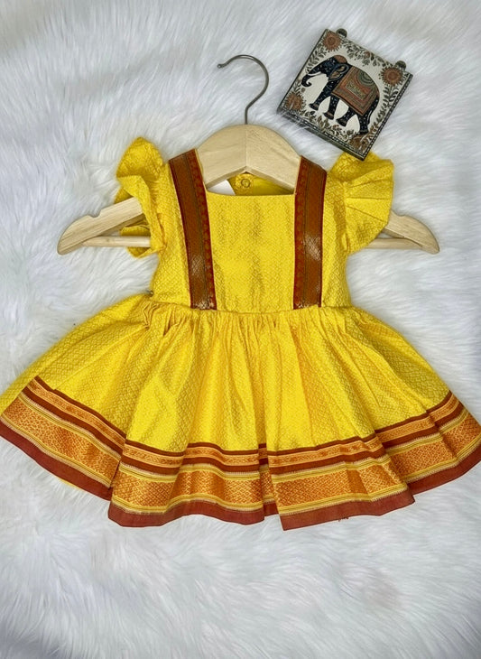 Classic Khan Frock -Yellow