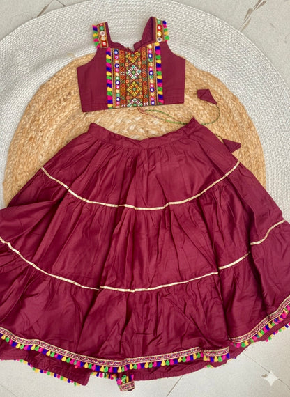 Zen Boho Charm Set -(Maroon) with dupatta