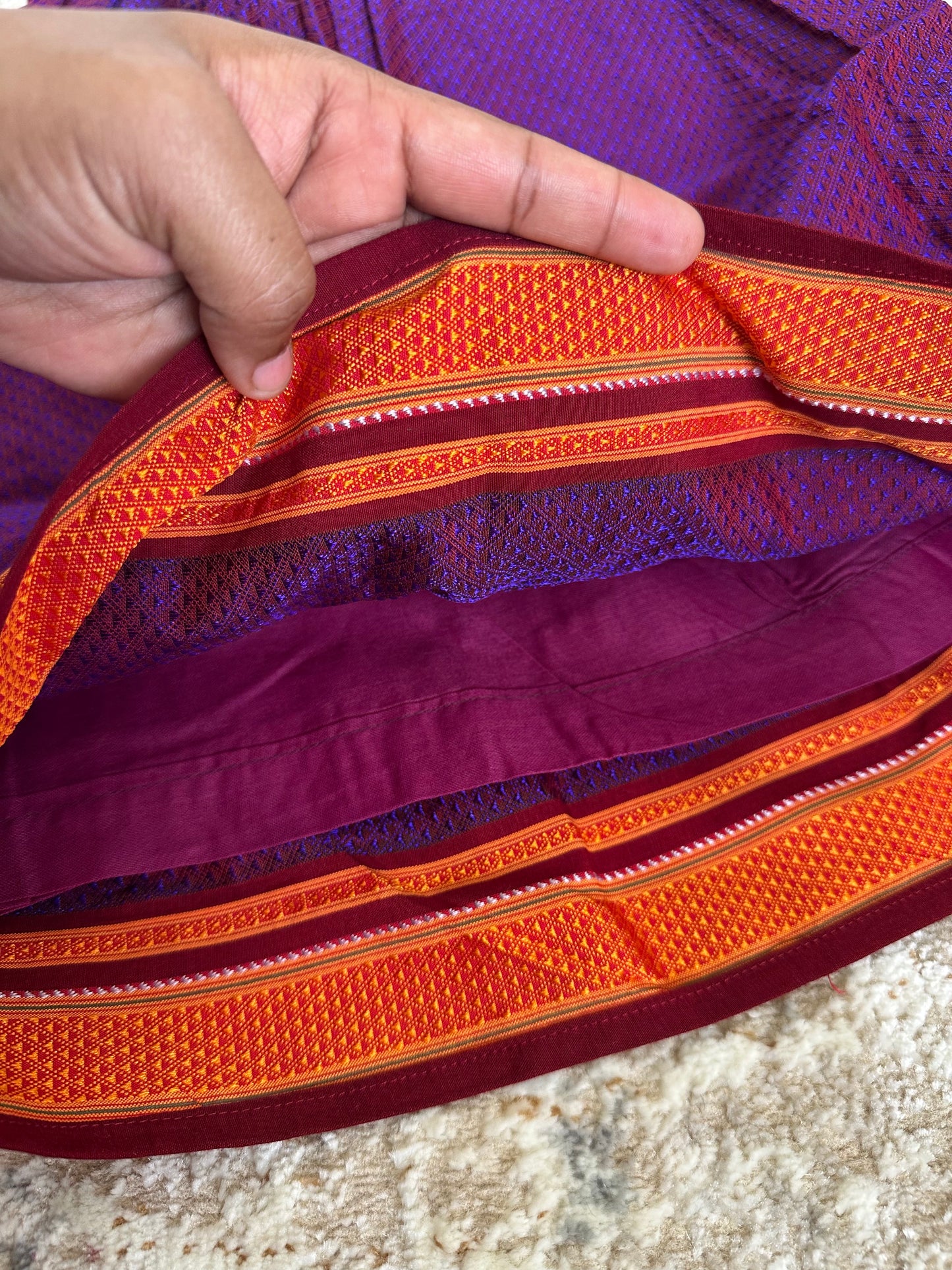 Classic Khan Parkar Polka - Purple