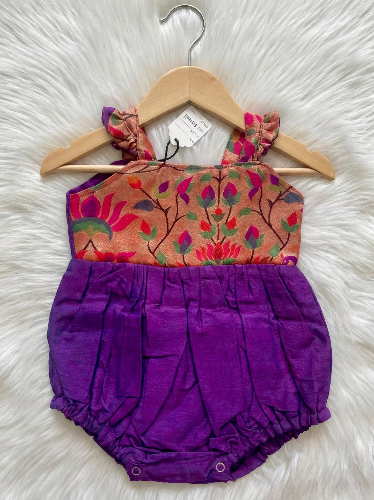 Silk Paithni Romper - Purple