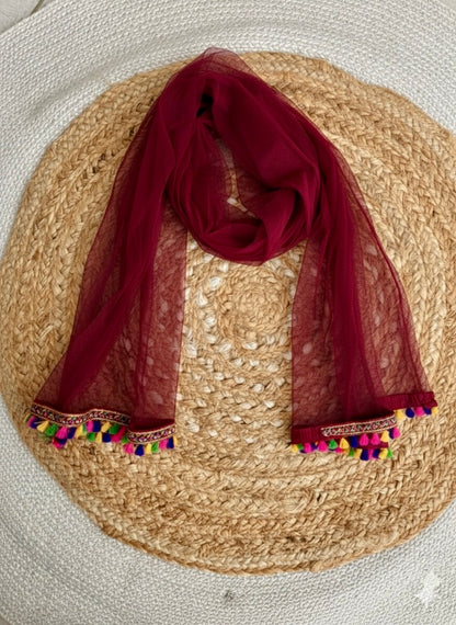Zen Boho one piece - Maroon with dupatta