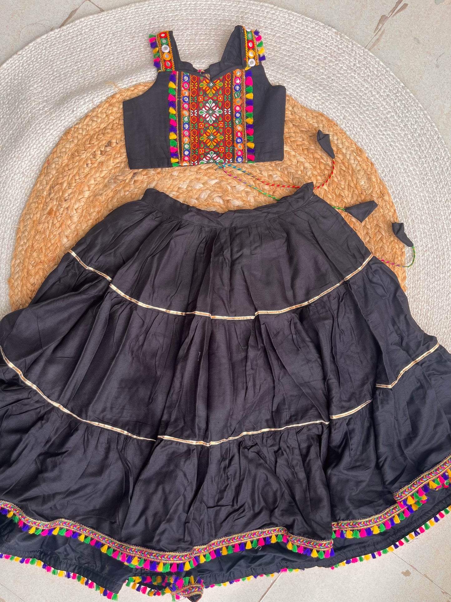 Chaniya Choli -(Black) with dupatta
