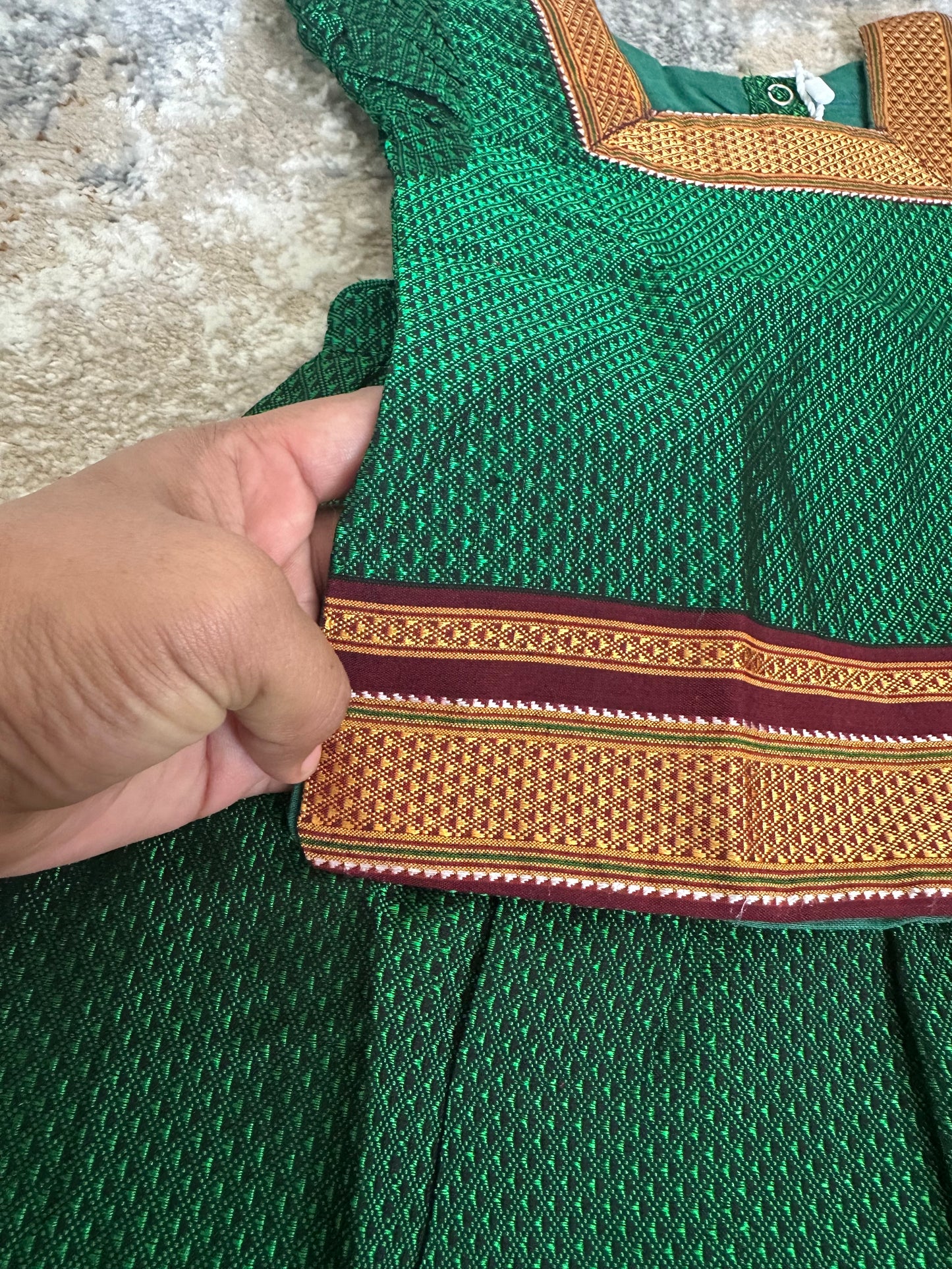 Classic Khan Parkar Polka Green
