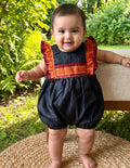 Black Ethnic Baby Romper - Zari Frills
