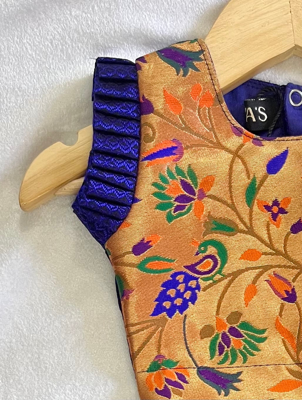 Paithni khan Fusion Parkar Polka- Royal Blue