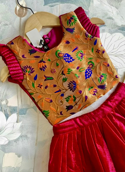 Paithni khan Fusion Parkar Polka- Pink