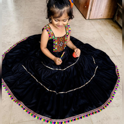 Zen Boho One piece - Black with dupatta