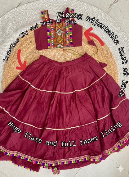 Zen Boho Charm Set -(Maroon) with dupatta