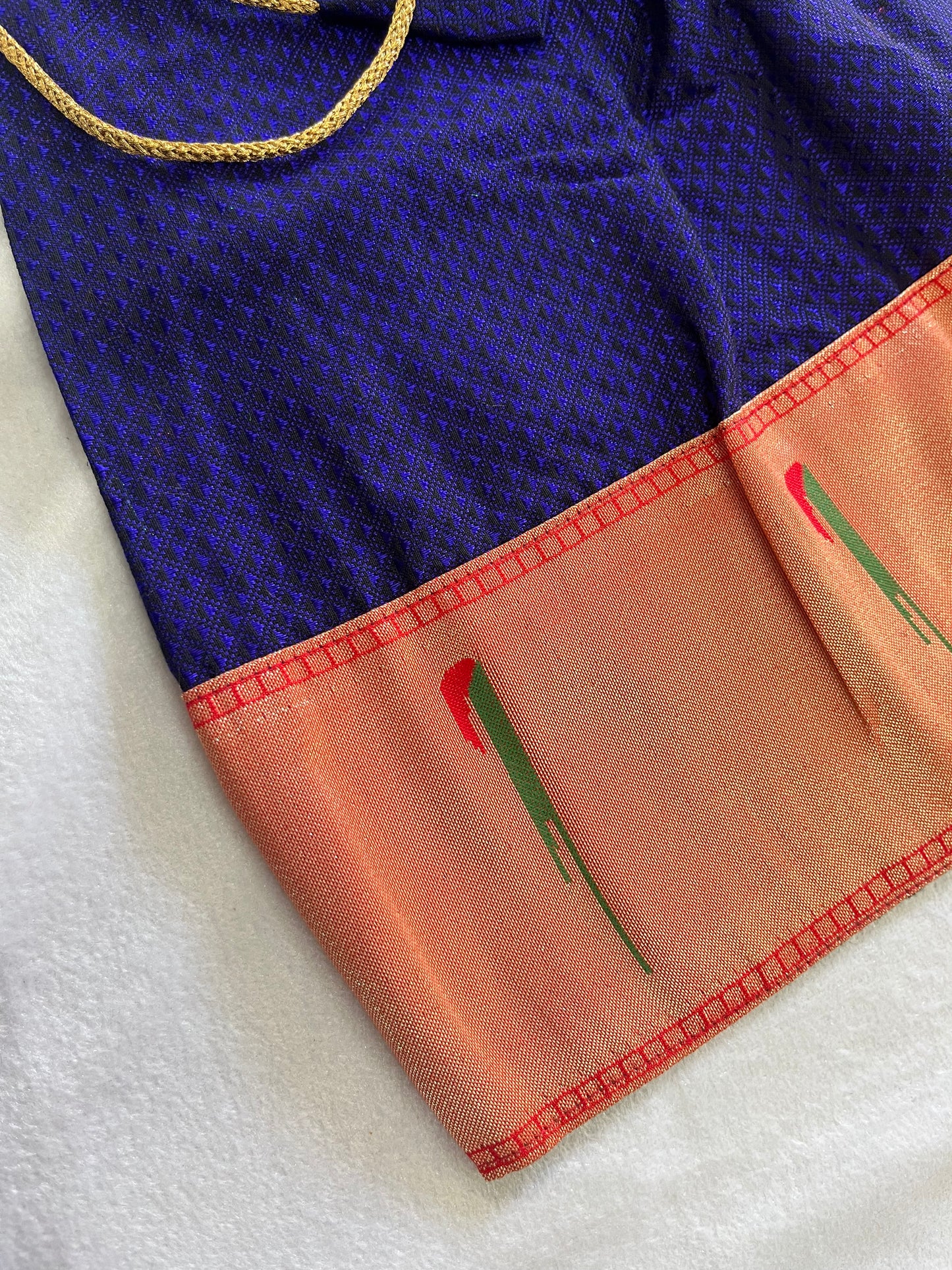 Paithni khan Fusion Parkar Polka- Royal Blue