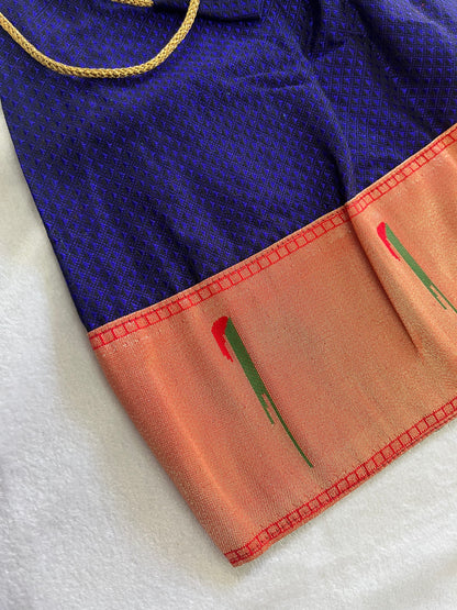 Paithni khan Fusion Parkar Polka- Royal Blue