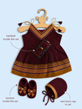 Easy Knot Khan Frock Set - Maroon