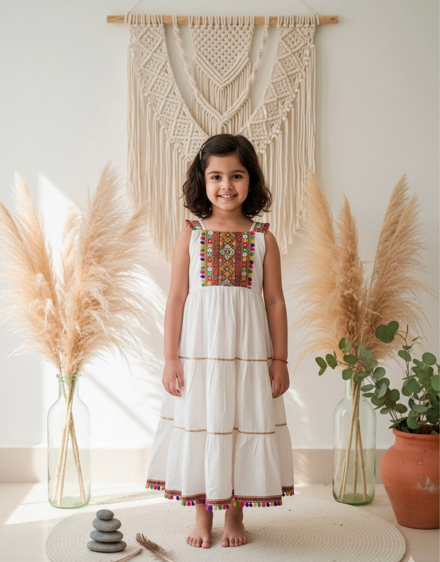 Zen Boho one piece - Off White with dupatta