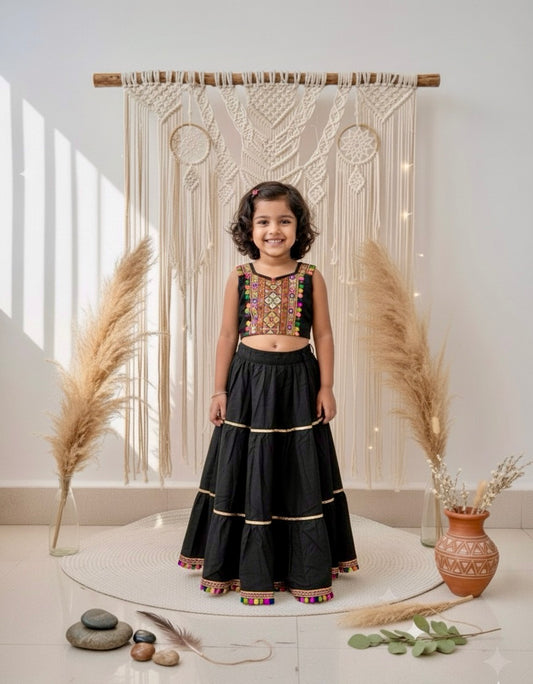 Boho Charm Set -(Black) with dupatta