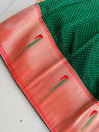 Khan-Paithni Fusion Parkar Polka(Green)