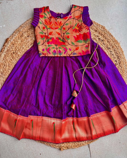 Khan-Paithni Fusion Parkar Polka(Purple)