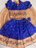 Mor Paithni Silk Lehnga(Royal Blue)