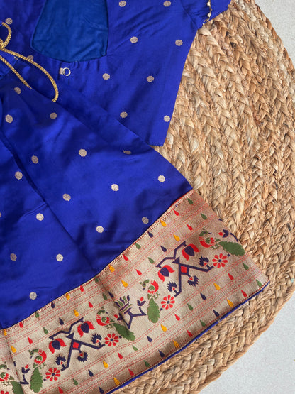 Mor Paithni Silk Lehnga(Royal Blue)