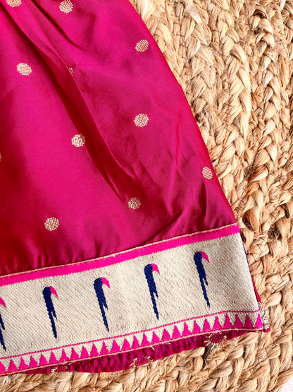 Pink Butti Paithni Frock