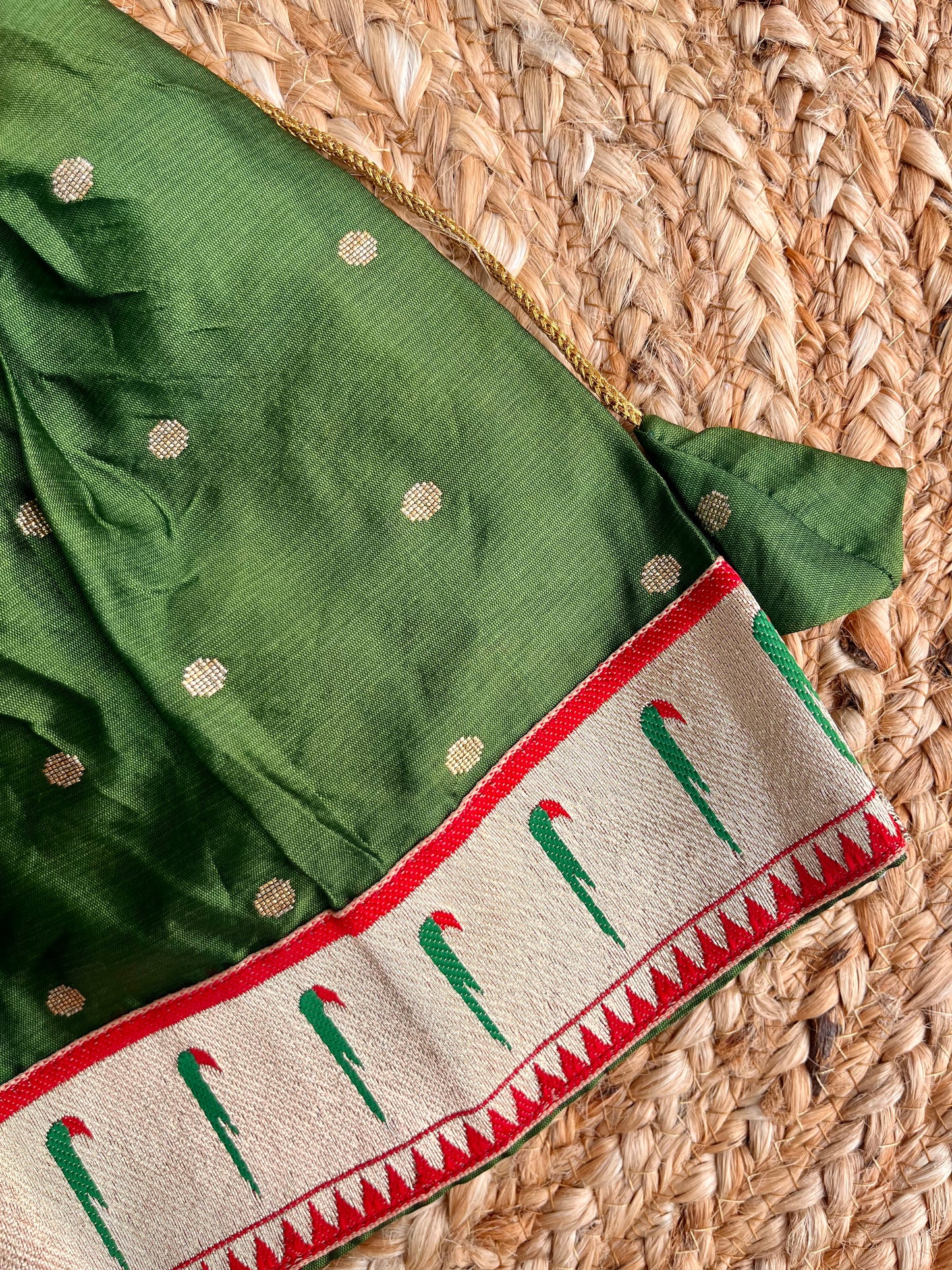 Mehandi Green Butti Paithni Frock
