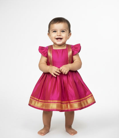 Classic Khan Frock -Pink