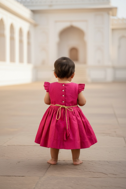 Maharani Khan Frock - Pink
