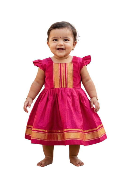 Maharani Khan Frock - Pink