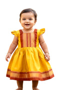 Maharani Khan Frock - Yellow