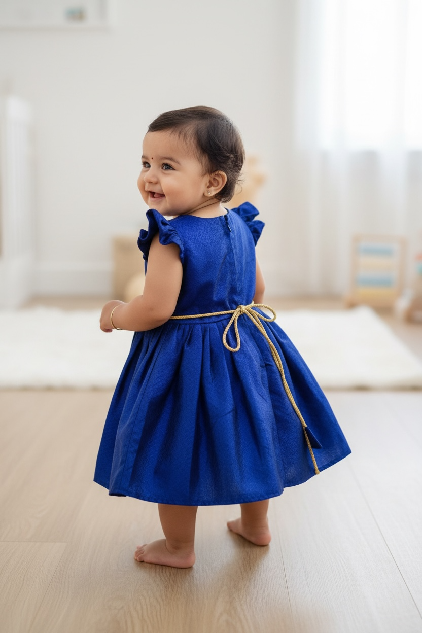 Maharani Khan Frock - Blue