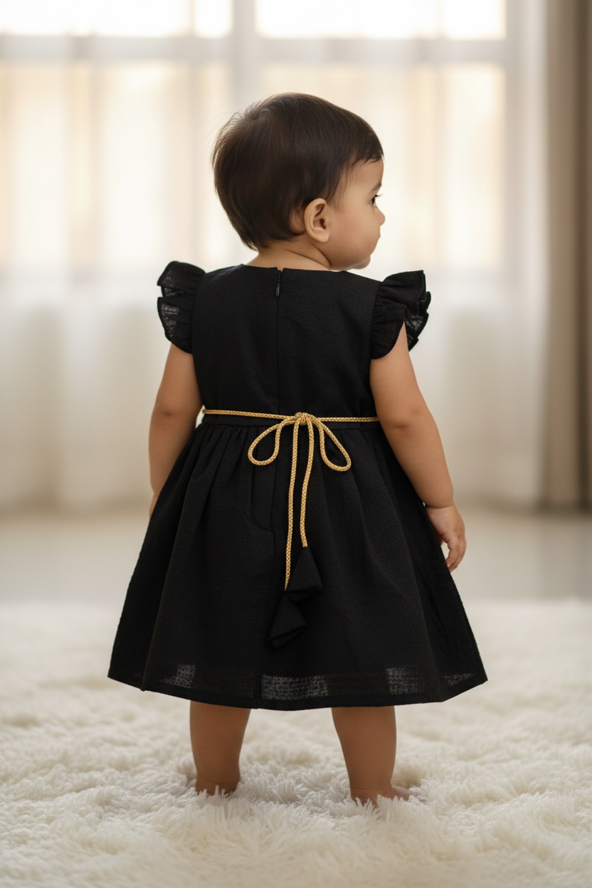 Maharani Khan Frock - Black