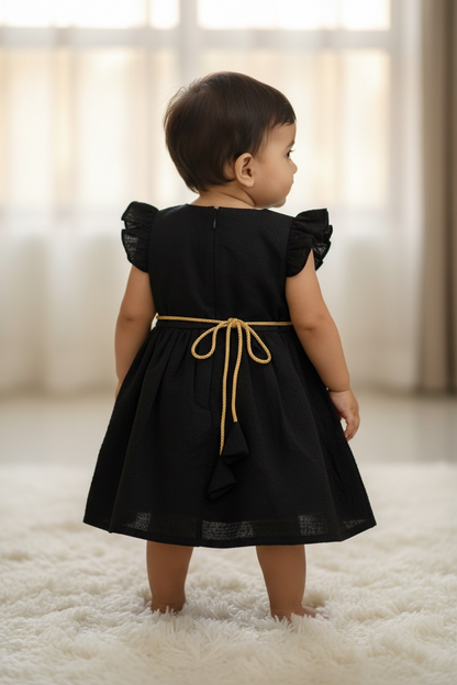 Maharani Khan Frock - Black