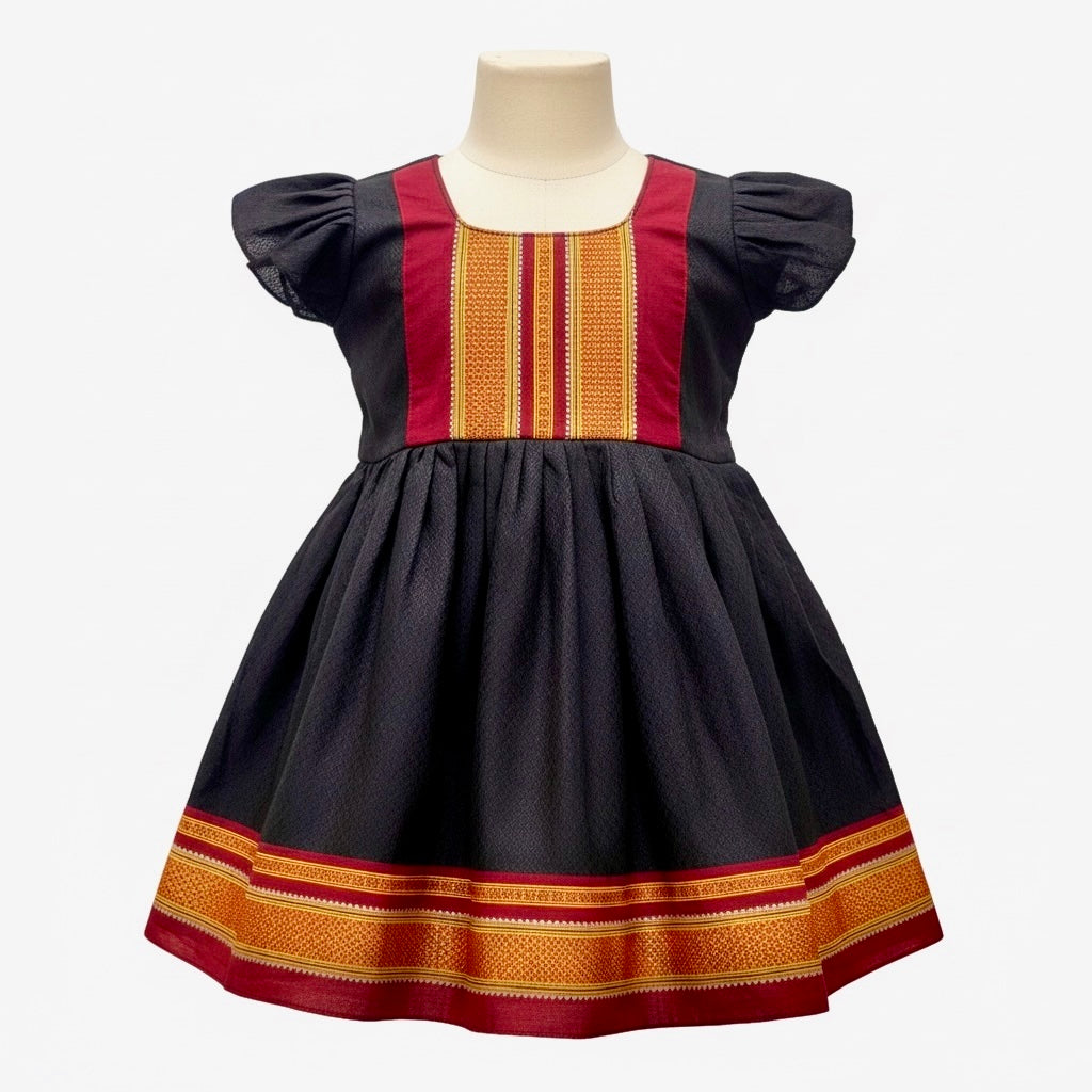 Maharani Khan Frock - Black