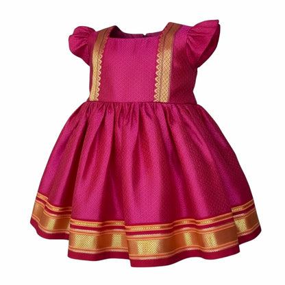 Classic Khan Frock -Pink