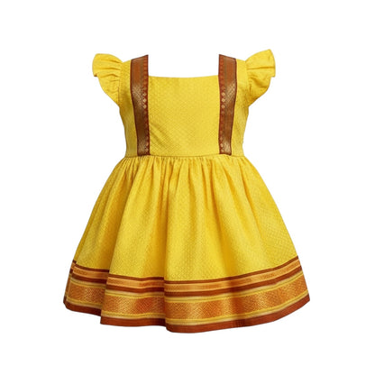 Classic Khan Frock -Yellow