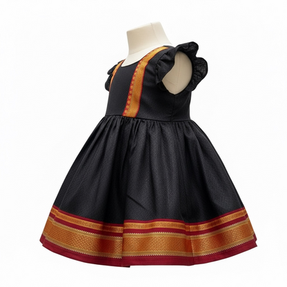 Classic Khan Frock -Black