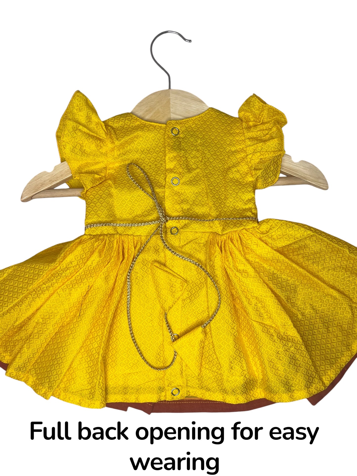 Classic Khan Frock -Yellow
